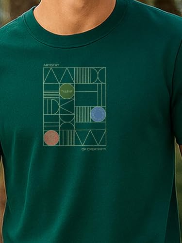 Image of Nobero Men's Regular Graphic Printed T-Shirt for Men | Soft Cotton | Classic Fit | Printed Casual Tshirt for Men