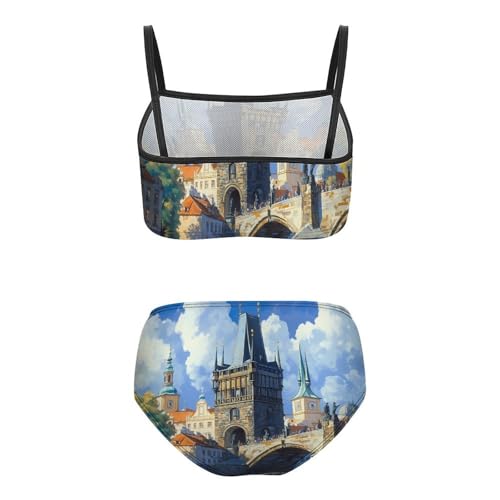 Charles Bridge in Prague Czechrepublic (4) Girls Swimsuits Two Piece Bikini Sets Beach Sport Swimwear Bathing Suit2
