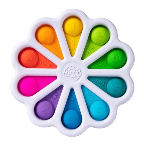 Fat Brain Toys Dimpl Digits Toddler Toys, Popping Number Learning Sensory Preschool Toy for 2 Years, Bilingual Spanish and English Fidget Toys.