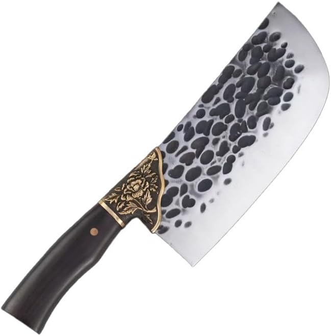Meat Cleaver,Cleaver Knife 8 Inch Chinese Chef Knife 7Cr17MoV Steel Blade Sharp Cleaver Slicing Handmade Longquan Kitchen Knife For Cutting Vegetables Meat, LAMAJIGA5844