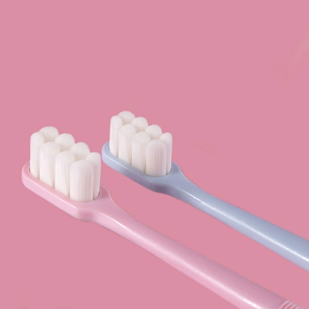 Compact Brosse à dents ultra douce pour adulte/grossesse/junior, brosses à dents manuelles Micro Nano avec 20 000 poils, 8 brosses à dents Ergonomique