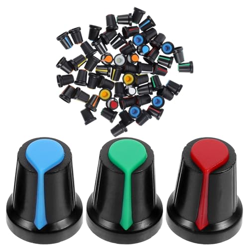 Perillas de potenciómetro para guitarra de 6mm y tapas de control de volumen plásticas