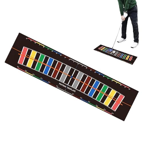 Alfombra de Putting para Interiores - Ayuda de Entrenamiento de Golpe para Golf | Simulador Portátil con Funciones de Ayuda al Entrenamiento para Ocio y Golpe en Exterior e Interior