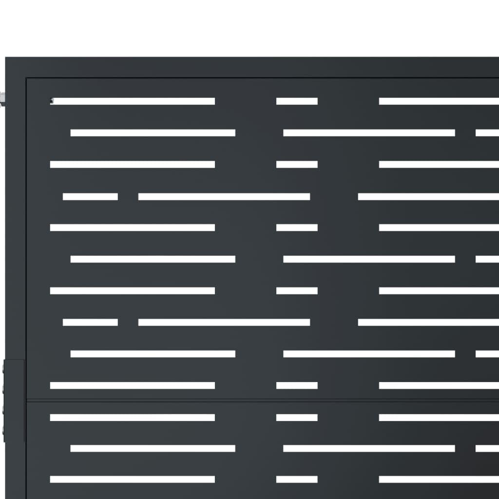 vidaXL Portail de Jardin, Portillon de Patio, Barrière de Sécurité, Porte d'Extérieure Terrasse, Anthracite 100x125 cm Acier Conception de Carré
