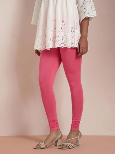 Image of TWIN BIRDS Tailored Cut and Classic Fit Super Stretchable Elastane Fabric Churidar Leggings for Women