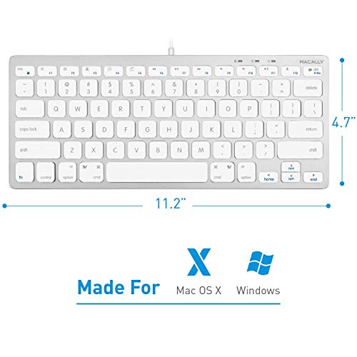 Macally Mini Keyboard and an Ergonomic Laptop Stand, Excellent MacBook Accessories