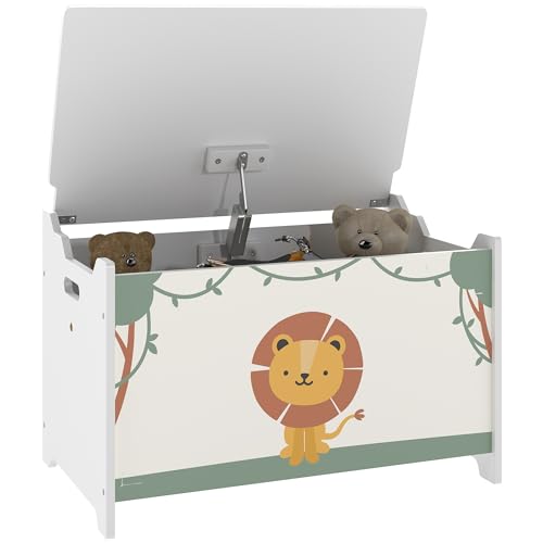 AIYAPLAY Coffre à jouets avec couvercle, coffre de rangement enfant avec charnières de sécurité, pour salon, salle de jeux, chambre d'enfant, vert AIYAPLAY Coffre à jouets avec couvercle, coffre de rangement enfant avec charnières de sécurité, pour salon, salle de jeux, chambre d'enfant, vert
