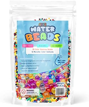 Water Beads (25,000 Pcs),Multicolor Gel Beads, Water Beads for Plants Non-Toxic, Vase Filler and Decoration