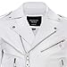 Men's Leather White Brando Biker Jacket Rock Motorcycle Retro Hide Biker Jacket L