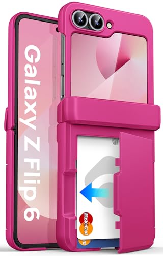 Image of ASAFCASE for Samsung Galaxy Z Flip 6 and Z Flip 7 FE Case Wallet, Hot Pink