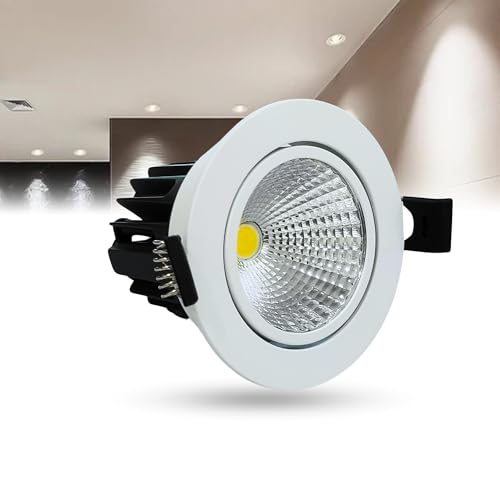 Image of D'Mak Moveble LED COB Light | Recessed LED Ceiling Light for Indoor Lighting | Natural White Color | Aluminium Body (1, 12 Watt)