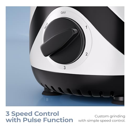 Image of Lifelong Power Pro VX 500W Mixer Grinder | 3 Versatile Stainless Steel Jars (1.5L, 0.85L, 0.4L) | SS Blades, 3 Speed Settings with Pulse | Mixie Blender for Smoothies, Fruit Juice & Purees (Black)