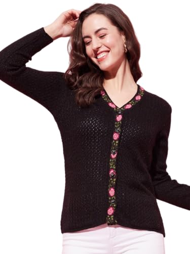 Image of Modeve Women V Neck Ethnic Sweater for Winter||Winterwear||