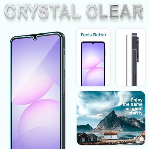 Image of FIRST MART Gorilla Tempered Glass Compatible For Samsung Galaxy A07 and Samsung M07 (6.7 Inches) With Full Screen Coverage and Easy Installation Kit| Edge-To-Edge Protector|Black