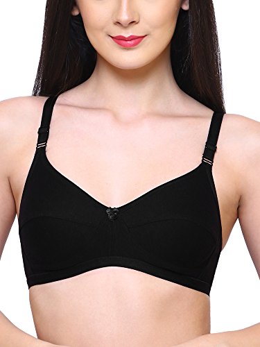 Image of INKURV Cotton Hosiery Bra for Women's Daily use, Full Coverage Bra for Regular wear, Non Padded, Non Wired Everyday Bra with Rich Cotton-Zoe Combo of 3