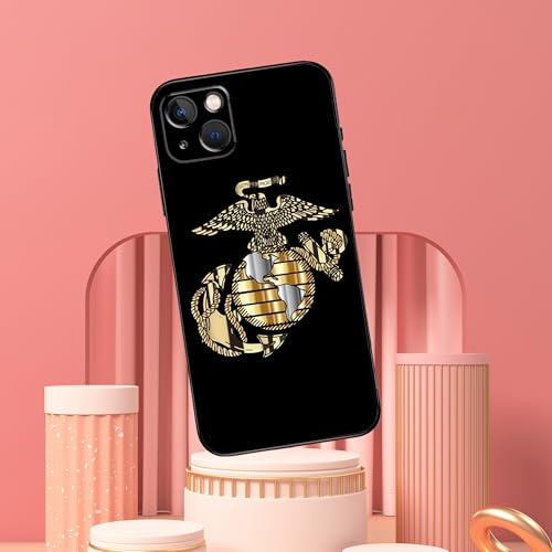 Coque iPhone 16 Pro Max commémorative Marines cadeau idéal doré