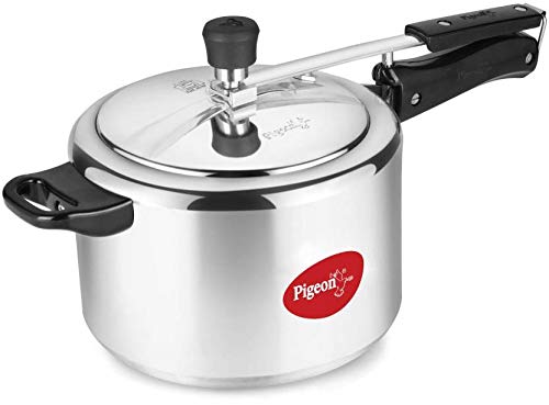 Pigeon by stovektraft 19001100 Induction Inner Lid Stainless Steel Pressure Cooker, 3L, Silver