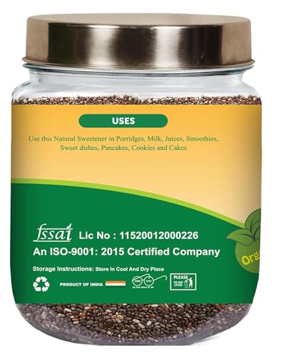 Image of 100% Pure Raw Unroasted Organic Chia Seeds I Rich with Omega 3, Fiber, Calcium & Iron I Healthy Snacks for Weight Loss Management I Boost Immunity I 500g