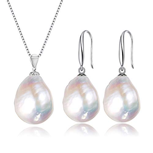 Preisvergleich Produktbild TreasureBay Schmuckset mit Halskette und Ohrringen aus 925 Sterlingsilber