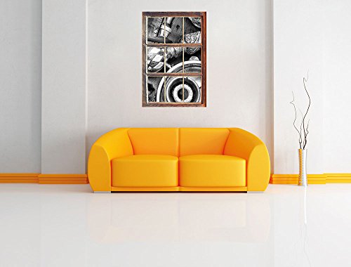 Stil.Zeit Monocrome, Orientalische Shisha Aprikose Fenster im 3D-Look, Wand- oder Türaufkleber Format: 92x62cm… – Bild 3