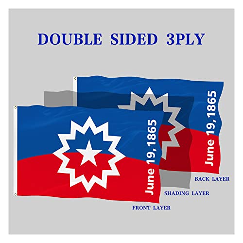 Juneteenth Flag 3X5 Ft Freedom Day Flag For Outdoor And Indoor Heavy Duty 3X5 Foot 100% Polyester With 2 Brass Grommets Vivid Color And Uv Fade Resistant Banner #TOP1