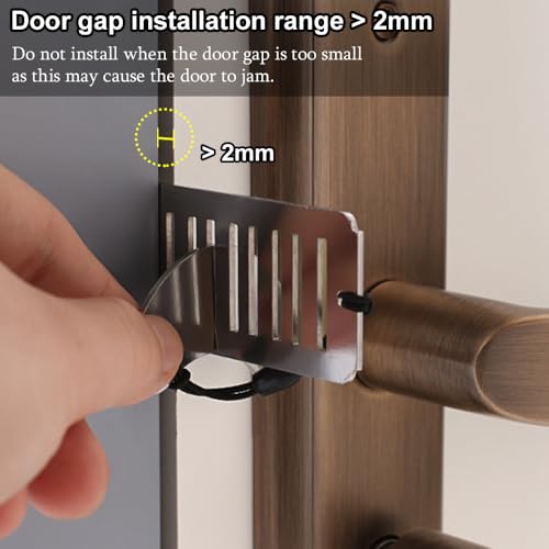 3 Pack Portable Door Lock Stainless Steel Door Jammer Travel Safety Hotel Door Lock for Punch-Free Anti-Theft Hotel School Home Apartment Security Devices Door Self Defense - Image 5