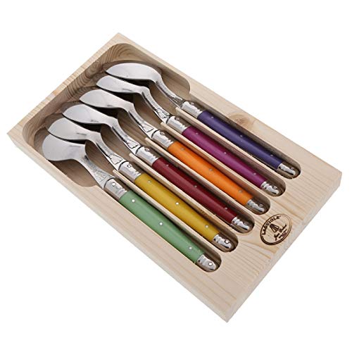 Coffret 6 cuillères Laguiole couleurs