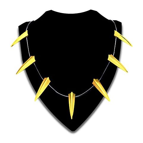 ABONDEVER Men Cosplay Necklace 14K Plated Stainless Steel Chain Choker Necklace (Gold) Cover