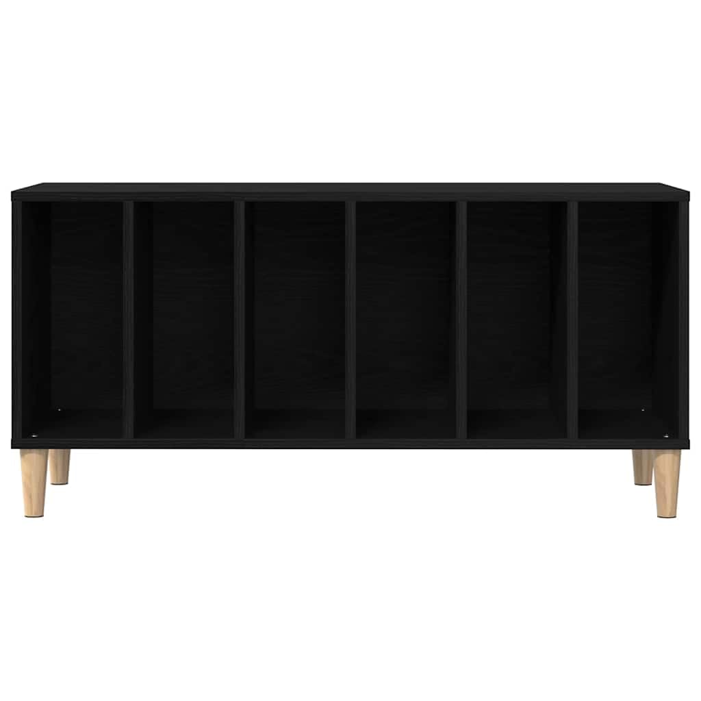 Armadietto per vinili, effetto rovere nero, 100 x 38 x 48 cm, con 5 ripiani, per soggiorno, credenza, scaffale, organizer per libri e supporti multimediali