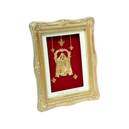 Image of EKA Divine Series - Balaji 24kt Gold Foil Frame | Vastu Positive Artwork for Wealth, Peace & Devotion | Religious Decorative Gift for Home, Housewarmings,Office & Pooja Room (7.5 cm x 9 cm)
