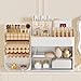 Makeup Organizer with Brush Holder for Vanity,Countertop Makeup Organizer with Drawers,Spacious Cosmetic Display Case,Perfect Storage Solution for Your Beauty Essential