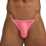 [ASIAN CLOSET] M ピンク メンズビキニ ブリーフ GTOPX/ジーティーオーピーエックス 男性下着 メンズ パンツ セクシー 柔らかい デイリーインナー スケスケ 透け 薄手