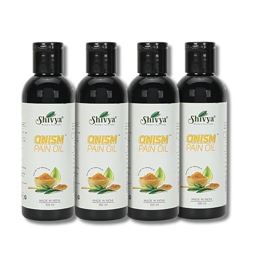 Image of Modern Ayurvedic Pain Relief Herbal Massage Oil 400ml | Pack of 4 X 100ml, Joint Pain, Muscle Ache, Body Pain