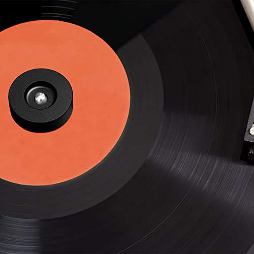 Image of Frienda 45 Record Adapter for Turntable 7 Inch Vinyl Aluminum Dome,Black