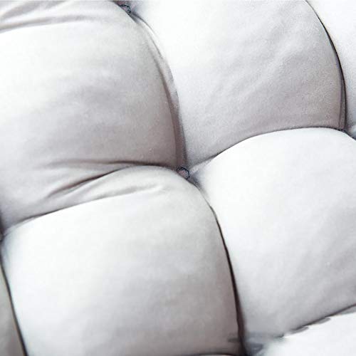 Cojín de silla larga gris acolchado grueso para cama reclinable de jardín exterior 3
