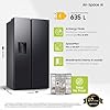 Samsung Frigorifero Side by Side Air Space AI RS70F64KEF/EF con Dispenser Acqua/Ghiaccio, Wifi con AI Energy Mode, SpaceMax, All-Around Cooling, 635 L, LxAxP: 91,2 x 178,4 x 72,6 cm, Antracite
