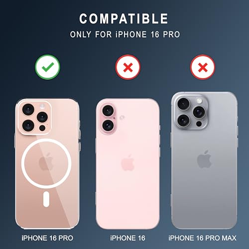 CEDO Magfit Cover for iPhone 16 Pro (6.3 inch) | Mag-Safe Wireless Charging | Designed with Magnetic Lock Shockproof Phone Bumper Transparent Back Case Cover (Clear) 7 41HjUZ+fLrL