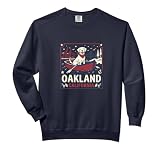 Oakland California Dog Lover Vintage Retro Design RA0D Comfort Colors Adult Sweatshirt
