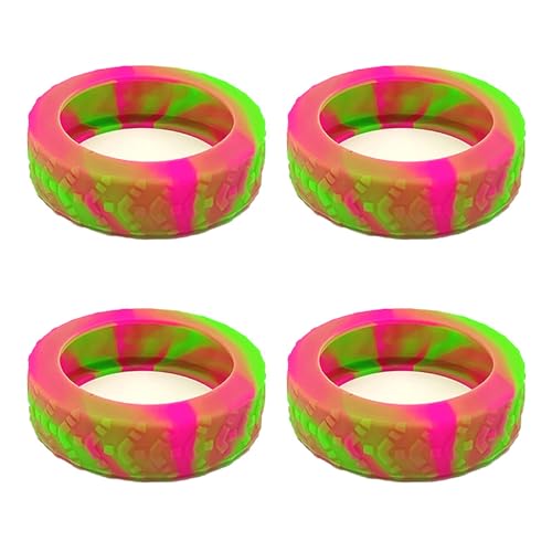 4 Pack Luggage Wheel Covers, Anti-Noise Widely Compatible Bright Color Silent Protection Cover Carry on Luggage Wheels Cover for Most 8-spinner Wheels Luggage B