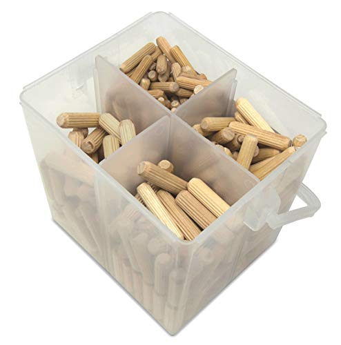 Wen Jn400D 400-Piece Fluted Dowel Pin Variety Bucket With 1/4, 5/16, And 3/8-Inch Woodworking Dowels #TOP3