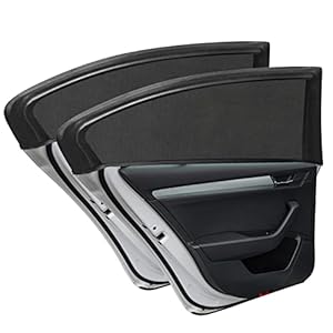 URAQT Car Window Shades, Car Sun Shades 2 Pack for Kids Solar/UV Protection Car Window Shades Strech to Fit for Baby Children Dog, for Most Car Side Window