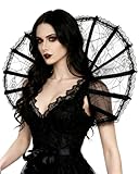 bolero plus La echarpes de plumas gótica es adecuada para Halloween, fiestas de campamento, cosplay de vampiro, Pascua, Mascarada, disfraces, Mardi Gras, carnaval, fiesta steampunk, fiesta de disfraces, etc.