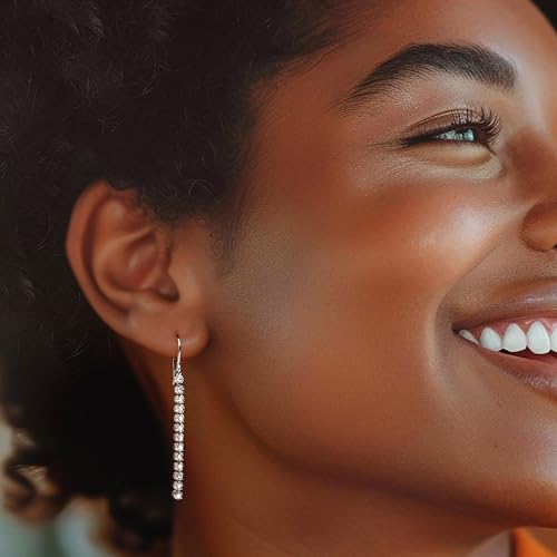 Ross-Simons 0.50 ct. t.w. Diamond Linear Drop Earrings in Sterling Silver2