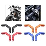 Tidevib LatoYard Motorrad-Handschutz, Montagehalterung, Handschutz-Halterungs-Set, robust, stabil, schwarz