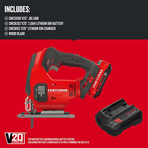 Craftsman V20* Cordless Jig Saw Kit (Cmcs600D1) #TOP1