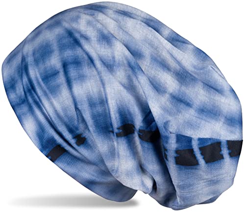 Bonnet unisexe léger avec dégradé de couleur et motif rayures batik