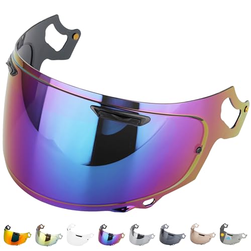 Everalo Visera compatible con Arai Chaser X - Rx7v - Rx7x - Quantic - Quantum X - Concept X - Concept Xe - Renegade V - Profile V - Qv Pro - Vas V – Viseras de casco Pinlock Ready (Iridium Cromo)
