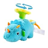 demaxiyad Pluche dieren, pluche dieren – draaibaar pluche dier | Schildpad Dinosaurus Pluche Decoratief Speelgoed, Zacht Pluche met Trekkoord voor Jongens en