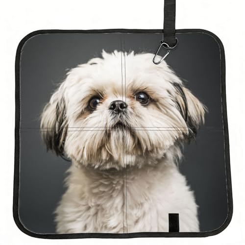 PAKAOUER Shih Tzu Pet Dog Seat Cushion Waterproof Folding Seat Cushion Portable Sports Travel Seat Cushion