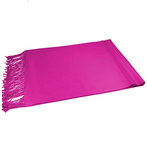 Glory Max Women Large Soft Silky Pashmina Shawl Wrap Scarf in Plain Solid Colors4